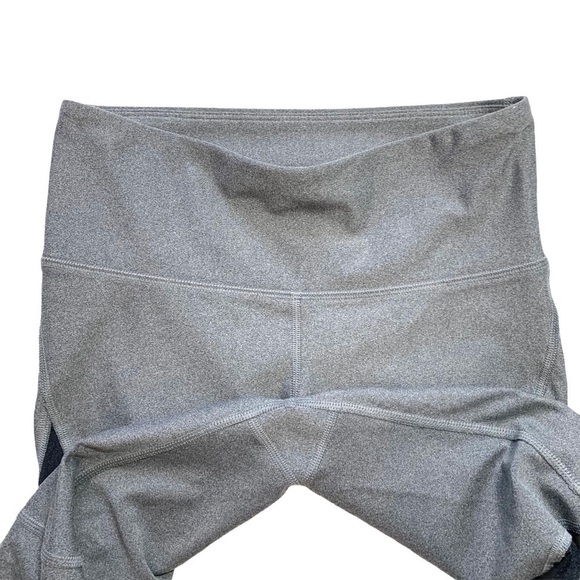 Under Armour HeatGear Gray Grey and white Mesh Mid-Rise Leggings Size Small - Picture 9 of 17